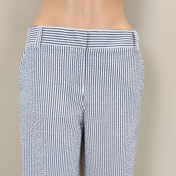 J.Crew  Factory City Fit Stripe flare leg pants Size 4 - Picture 5 of 11